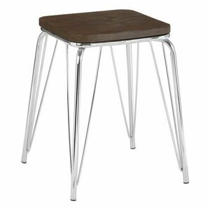Ezüstszínű-natúr színű szilfa ülőke District – Premier Housewares kép