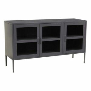 Szürke acél tálalószekrény 140x80x45 cm Acier – Premier Housewares kép