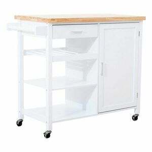 Kaucsukfa gurulós zsúrkocsi 48x105 cm Frankfurt – Premier Housewares kép