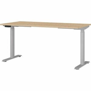 Állítható íróasztal elektromosan állítható magassággal tölgyfa dekoros asztallappal 80x160 cm Jet – Germania kép
