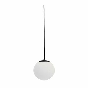 Fehér-fekete fém függőlámpa üveg búrával ø 15 cm Brisia – Kave Home kép