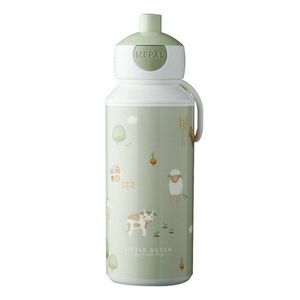 Világoszöld műanyag gyerek ivópalack 400 ml Little Farm by Little Dutch – Mepal kép