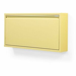 Világossárga acél billenő ajtós-függő cipőtartó 75x37, 5x12, 5 cm Billy – Spinder Design kép