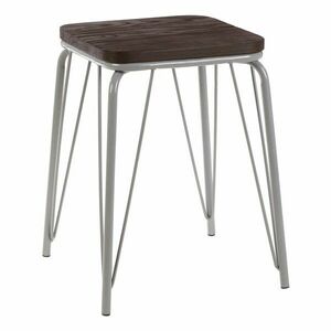 Szürke-sötét natúr színű szilfa ülőke District – Premier Housewares kép