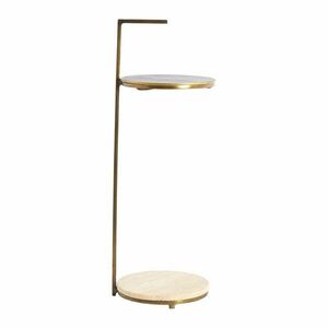 Kerek tárolóasztal kő asztallappal ø 26 cm Leda – Light & Living kép