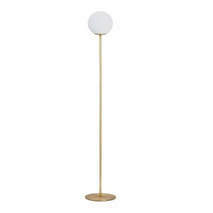 Fehér-aranyszínű állólámpa üveg búrával (magasság 155 cm) Brisia – Kave Home kép