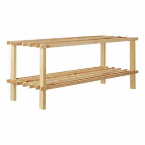 Világos natúr színű jegenyefenyő cipőtartó 74x30x27 cm Parker – Premier Housewares kép