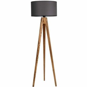 Sötétszürke-natúr színű állólámpa textil búrával (magasság 153 cm) Tripod – Opviq lights kép
