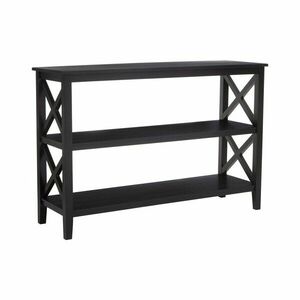 Fekete borovi fenyő polcos állvány 120x81x40 cm Heritage – Premier Housewares kép