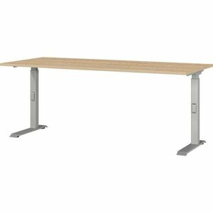 Állítható íróasztal tölgyfa dekoros asztallappal 80x180 cm Downey – Germania kép