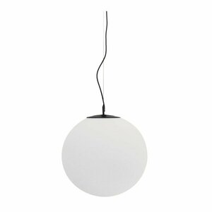 Fehér-fekete fém függőlámpa üveg búrával ø 50 cm Brisia – Kave Home kép