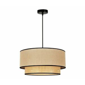 - Csillár zsinóron BOHO 1xE27/15W/230V átm. 45 cm bézs/rattan 84304 kép