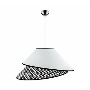 - Csillár zsinóron COCO 1xE27/40W/230V átm. 50 cm fehér/fekete 8848 kép