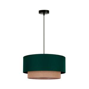 - Csillár zsinóron BOHO 1xE27/15W/230V átm. 45 cm zöld/barna 89804 kép