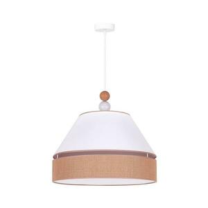 - Csillár zsinóron AVIGNON 1xE27/15W/230V á. 50 cm fehér/barna 601962 kép