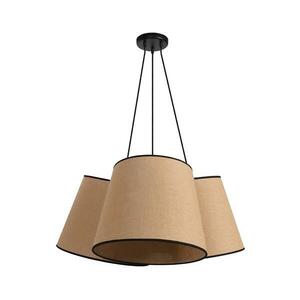 - Csillár zsinóron ROSSA 3xE27/15W/230V átm. 75 cm barna/fekete 83239 kép