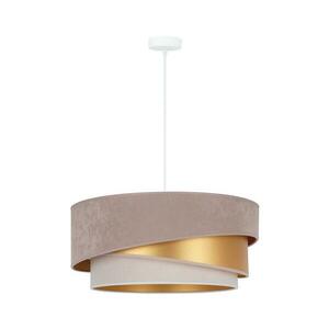 - Csillár zsinóron KOBO 1xE27/15W/230V átm. 45 cm bézs/arany/krémes 600187 kép