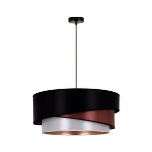 - Csillár zsinóron KOBO 1xE27/15W/230V átm. 45 cm fekete/Burgundi/ezüst 600231 kép