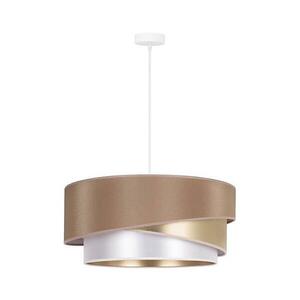 - Csillár zsinóron KOBO 1xE27/15W/230V átm. 45 cm bézs/arany/fehér 600248 kép