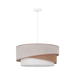 - Csillár zsinóron KOBO 1xE27/15W/230V átm. 45 cm bézs/barna/fehér 600255 kép