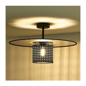 - Felületre szerelhető csillár TOKYO RATTAN 1xE27/15W/230V átm. 50 cm fekete/ezüst 604260 kép