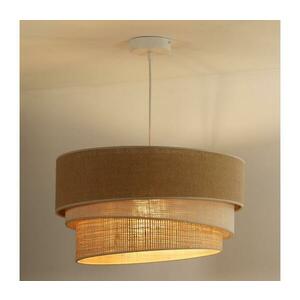 - Csillár zsinóron YUTE TRIO 1xE27/15W/230V átm. 45 cm barna/szürke/bézs 603782 kép