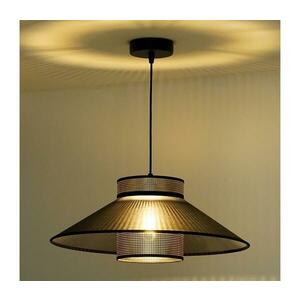 - Csillár zsinóron RIO SHINY 1xE27/15W/230V átm. 45 cm fekete/réz 603133 kép