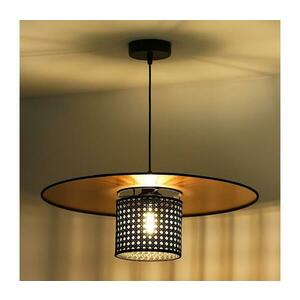 - Csillár zsinóron TOKYO RATTAN 1xE27/15W/230V átm. 50 cm arany/fekete 603201 kép