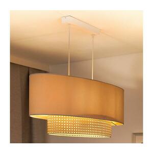 - Csillár zsinóron DOUBLE OVAL RATTAN 2xE27/15W/230V krémes/rattan 603591 kép