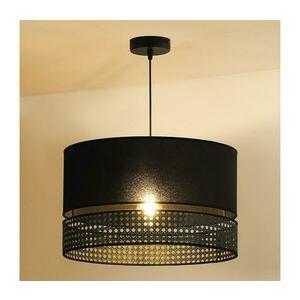 - Csillár zsinóron DOUBLE RATTAN 1xE27/15W/230V átm. 40 cm fekete 603669 kép