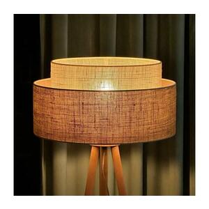 - Állólámpa YUTE BOHO 1xE27/15W/230V átm. 45 cm barna/krémes 603768 kép