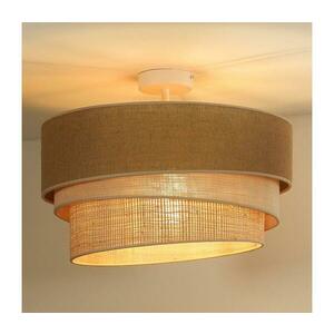 - Felületre szerelhető csillár YUTE TRIO 1xE27/15W/230V átm. 45 cm barna/szürke/bézs 604727 kép