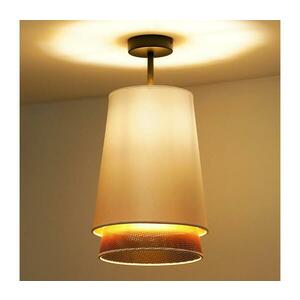 - Felületre szerelhető csillár BELL SHINY 1xE27/15W/230V átm. 25 cm fehér/réz 604314 kép