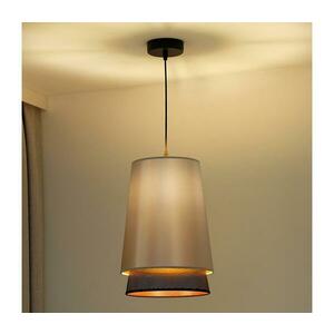 - Csillár zsinóron BELL SHINY 1xE27/15W/230V átm. 25 cm ezüst/fekete 603256 kép