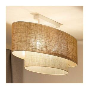 - Felületre szerelhető csillár DOUBLE OVAL YUTE 2xE27/15W/230V barna/krémes 604550 kép