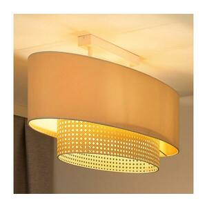 - Felületre szerelhető csillár DOUBLE OVAL RATTAN 2xE27/15W/230V krémes/rattan 604574 kép