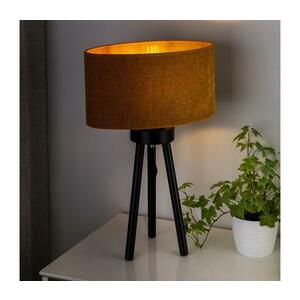 - Asztali lámpa OVAL 1xE27/15W/230V átm. 30 cm barna 603515 kép