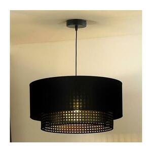 - Csillár zsinóron BOHO RATTAN 1xE27/15W/230V átm. 45 cm fekete 603683 kép
