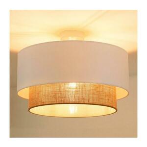 - Felületre szerelhető csillár BOHO 1xE27/15W/230V átm. 45 cm fehér/barna 605946 kép
