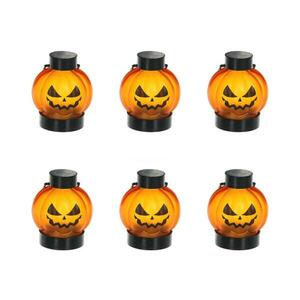 - KÉSZLET 6x LED Dekoráció HALLOWEEN LED/1xCR2032/meleg fehér sütőtökös 52000323 kép