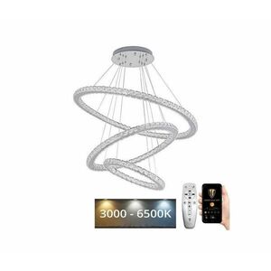 LED állítható fényerejű csillár kábellel LED/210W/230V 3000-6500K ezüst + DO J6355/CH kép