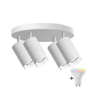 LED RGBW fényerőszabályozható fürdőszobai spotlámpa TURYN 4xGU10/4, 8W/230V IP44 fehér SA1911+4xAI2382 kép