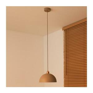 - Zsinóros függőlámpa IRONLINE 1xE27/15W/230V átm. 27 cm bézs/rézszínű 70484 kép