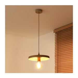 - Kábeles függőlámpa IRONLINE 1xE27/15W/230V, átmérő 30 cm, bézs/réz 70569 kép
