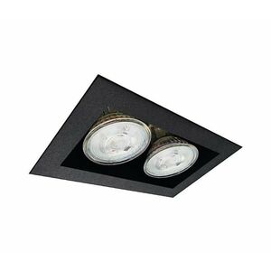 - Brosline 3034 - Beépíthető álmennyezeti lámpa CAGE 2xGU10/10W/230V fekete 3034 kép