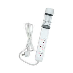 - Asztalra rögzíthető hosszabbító kábel, 3 aljzat, E típus + 2xUSB-A + 1xUSB-C, 1, 5 m, fehér 52001088 kép
