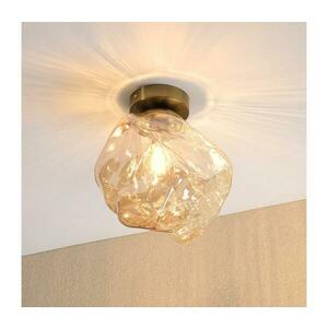 Mennyezeti lámpatest CRISTAL 1xE14/15W/230V sárgaréz/füstös bézs LM-1.302/A/PATYNA/AMBER kép