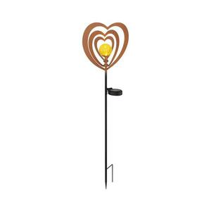 Globo 36580R - LED napelemes lámpatest LED/0, 06W/3V IP44 rozsdás szív 36580R kép