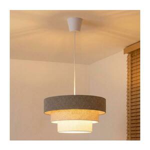 Brilagi - Kábeles függeszték LUNETA 1xE27/60W/230V átm. 40 cm szürke/krém/fehér 8590828052333 kép
