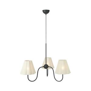 Markslöjd 109172 - VEYA kábellel függesztett csillár 3xE14/40W/230V lenvászon/fekete 109172 kép